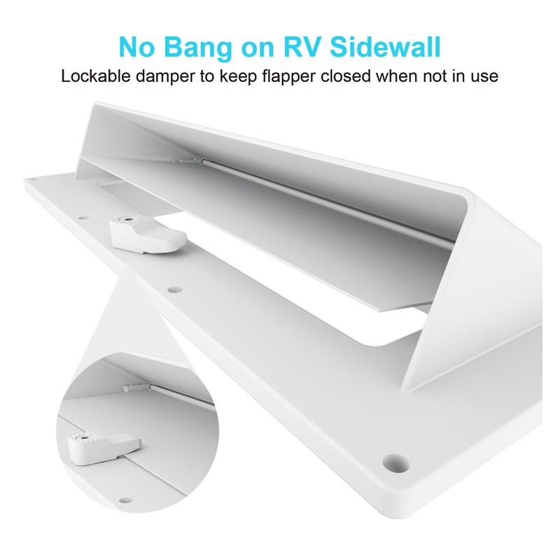 Aluminum RV Exhaust Range Hood Vent Cover with Adjustable Collar
