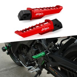 Motorcycle Footboards FootPegs 360° Roating Fit For Ninja 400 2018-2023 | 500 2024 | 650 2017-2023 | ZX6R ZX10R NINJA1000 SX Passenger Footboards Footrest Pedal NINJA Foot Pegs RD