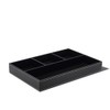 4 Compartments Leatherette Valet Tray Desk Dresser Top Organizer Box