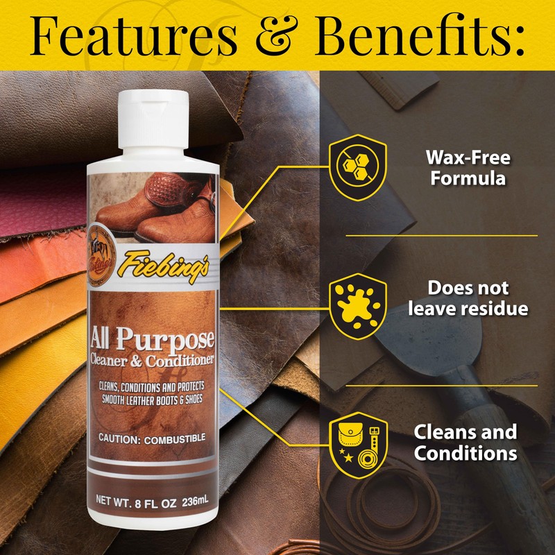 Fiebing's Leather Cleaner & Conditioner (8 oz) - All Purpose