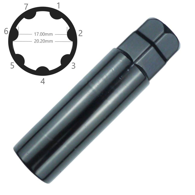 WHEEL CONNECT Lug Nuts Key for Spline Drive Lug Nuts