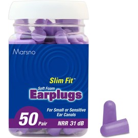 Marsno Ultra Soft Foam Earplugs Sleep, Noise Cancelling Ear Plugs for Sleeping, Sleeping, Snoring, Traveling, Concerts, Shooting Sports & Power Tools