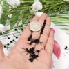 TOAOB 150pcs Black Glass Eyes 4mm Beans Needle Doll Eyeballs