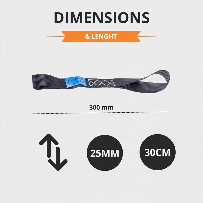 INTAKO Lashing Loops Motorcycle 800 kg 25 mm x 30