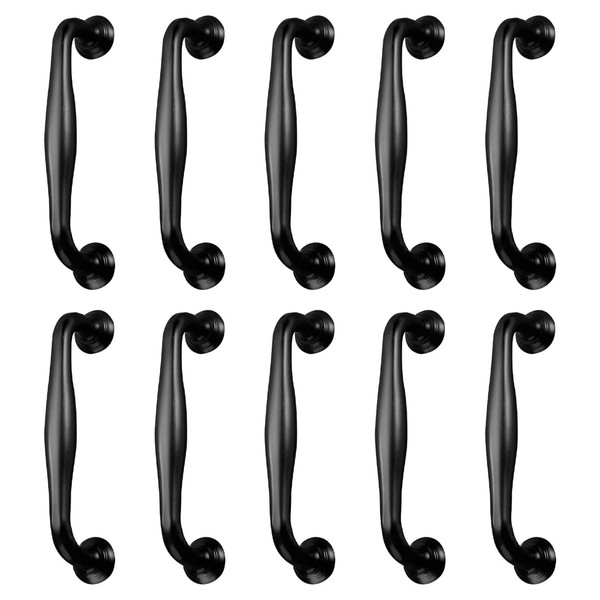 SHEEPPING Pack of 10 Furniture Handles, Black, Kitchen Handles, Cupboard