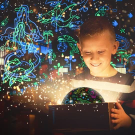 Dinosaur Night Light Projector for Kids Toys for Boys Room, 360 Degree Rotation with 17 Colors Dino Projection Light for Toddler Nightlight Lamp Christmas Gifts Dinosaur Toys for Kids 3-5