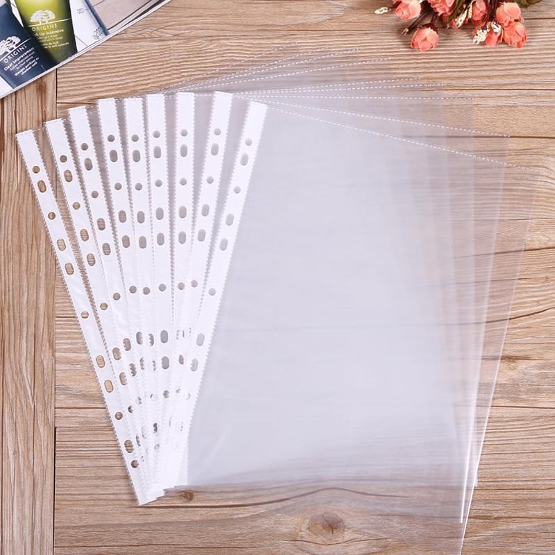 A4 Punched Pocket, Sheet Protectors, 100 Pages Clear Sheet Protectors