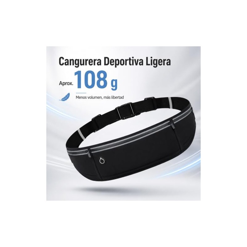 Cangurera Deportiva para Correr, Riñonera Porta Celular para Hombre y