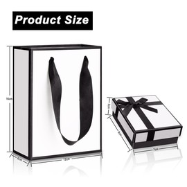 Aucuu Gift Box and Gift Bag Set White 2pc