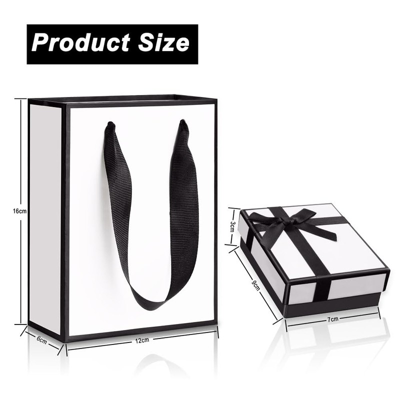 Aucuu Gift Box and Gift Bag Set White 2pc