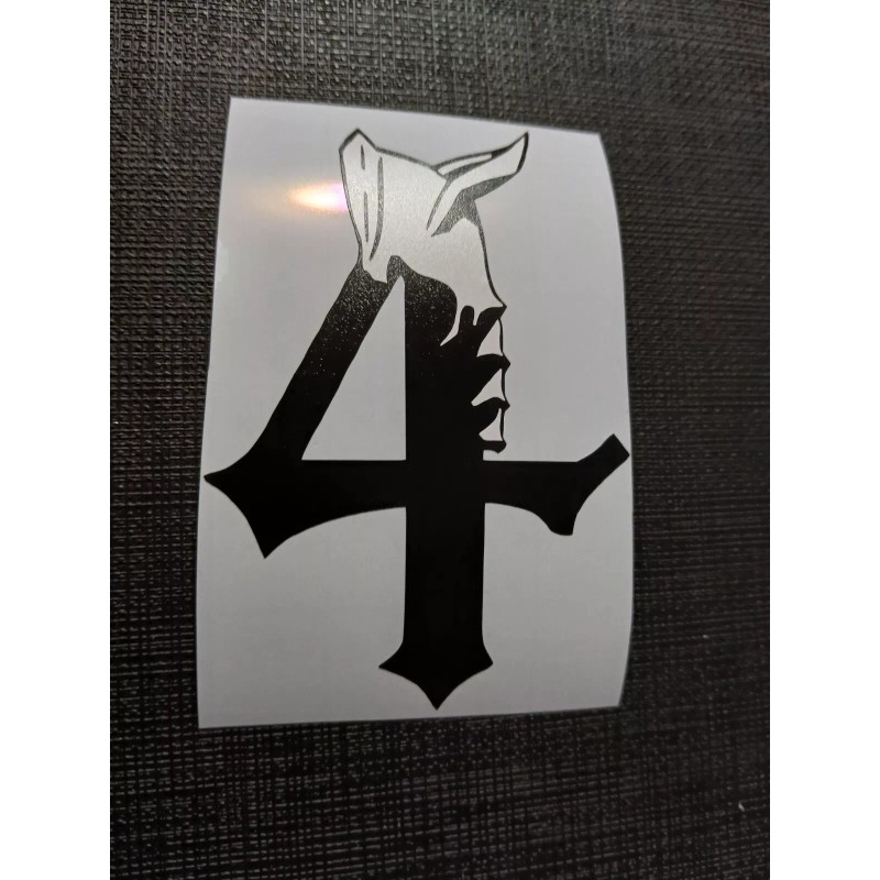 Bleach 4th Espada Ulquiorra Cifer Number Sticker Vinyl Decal Windows