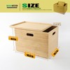BAMOTTO Lidded Bamboo Storage Bins & Box/Cube/Basket, Home Kitchen and