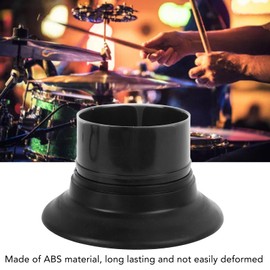 Bass Drum Enhancer, HI FI Sound Quality Sturdy ABS Plastics Bass Drum Kick Enhancer Easy to Install Bass Drum Head with Port Hole Protector for Stage Performances (WP06 Black)