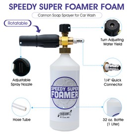 S.M. Arnold Speedy Super FOAMER Foam Cannon Soap Sprayer for Car Wash, Patio & House Cleaning |Multi-Purpose Sprayer Cleaner Cannister for Pressure Washer |for Automotives, Home, Garage, Boats & More