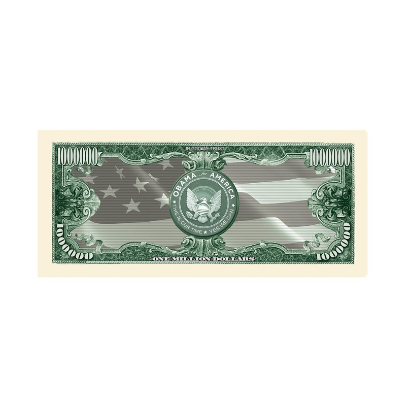 American Art Classics Barack Obama Million Dollar Bill - Pack