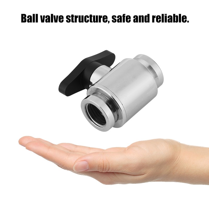 G1/4" Internal Thread Silver Water Ball Valve for Computer Water