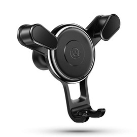 DFVmobile Rotatable Triangle Universal Car Air Vent Phone Holder Stand Mount with Clip for Realme 5i (2020) Black