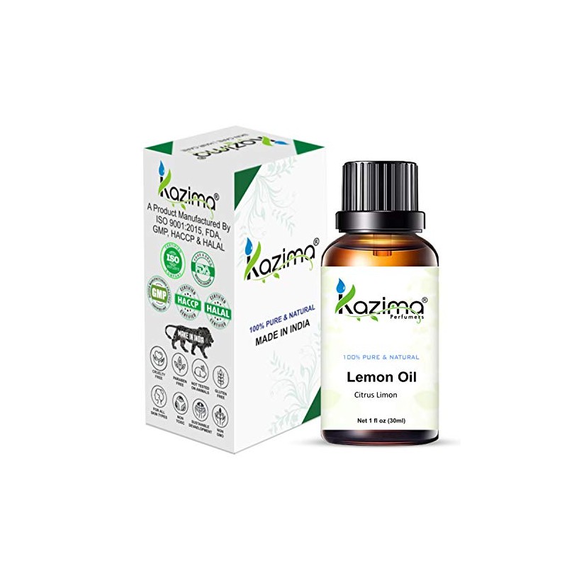 KAZIMA Lemon Essential Oil 30 Ml 100% Pure Natural Steam