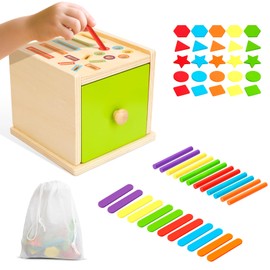 Starward Montessori Spielzeug ab 3 Jahr, Holzspielzeug Baby, Spielzeug ab 3 Jahre Junge Mädchen, Farbe Sortierspiel, Kinderspielzeug ab 2 Jahre, Geburtstagsgeschenke