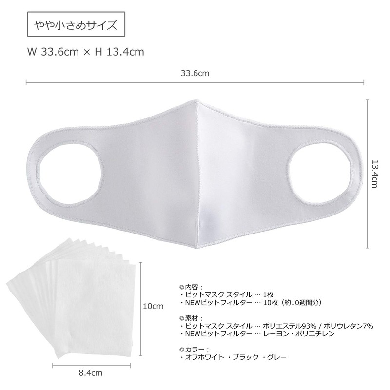 [Nose Mask Pit] Made in Japan, Washable Mask, Non-woven Fit,