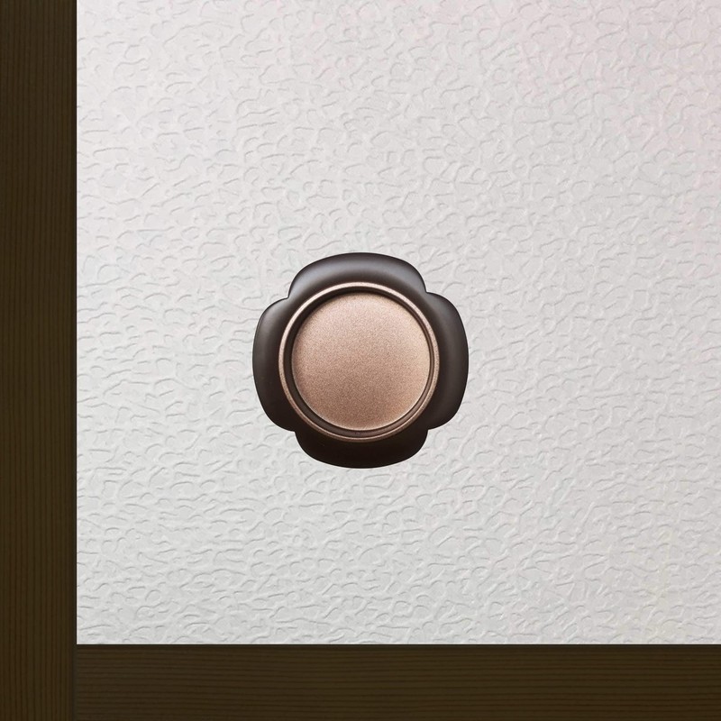 Fusuma Handle Pull, 1 Piece, Flower Shape, Brown (Brown x