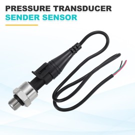 MECCANIXITY Pressure Transducer Sender Sensor with Connector, G1/4" 200 PSI Stainless Steel Pressure Transmitter for Oil Fuel Water Air