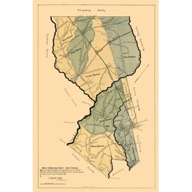 MAPS OF THE PAST Historic County Map - Dorchester County South Carolina - Knight 1900-23 x 34.98 - Vintage Wall Art