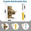 Antimbee 6-Pack No Drill Needed Curtain Rod Holders Brackets, Self