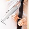 kilofly Men's Tie Clip Hidden Message "LOVE YOU, DAD" Silver