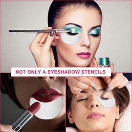 Pack of 122 Eyeshadow Shields, Eyeshadow Gel Pads, Patches Eyeshadow Stencils, Eye Gel Pads with Face Colour Sponge to Prevent Eyelash Extension, Tint and Lip Makeup Residue