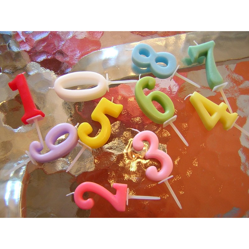 ナンバーキャンドルパステル 0番 【品番】WNK9101