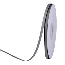 Ribest - Cinta de grogrén maciza de 0,63 cm por rollo para manualidades y accesorios para el pelo, caja de regalo, decoración de fiesta, flores de boda, Plateado, 1