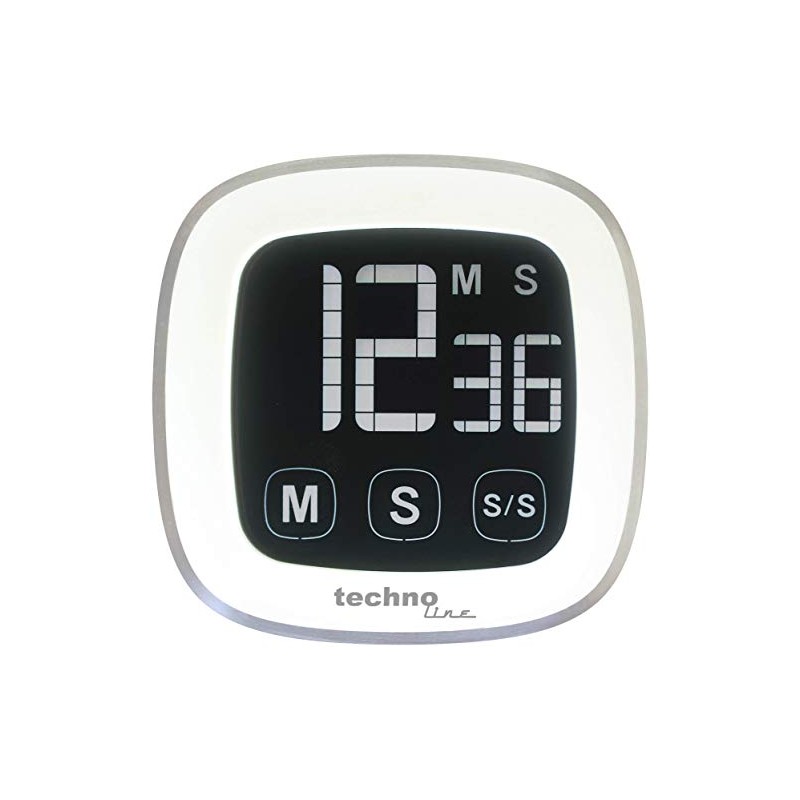 Technoline Count Down Timer, Silver, 7.6 x 2.5 x 7.6