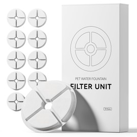 Water Dispenser Filter (10 Pieces), Replacement Cartridge for Cat Fountain, Clean Filtration, Low Noise Pet Water Dispenser W03 Replacement Cartridge