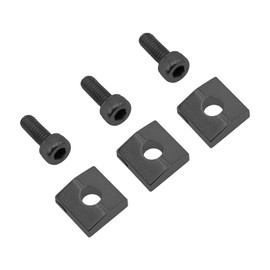 Soundspire 3-Pack Locking Nut Set - Zinc Alloy Clamp for Floyd Rose Tremolo Bridges (Black with Hex Bolts)