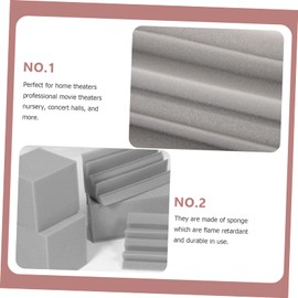 CORHAD 16pcs Low Frequency Sound-absorbing Cotton Acoustic Bass Trap Bass Trap Panels Bass Traps Corner Bass Traps Panels Corner Bass Trap Sponge Grey