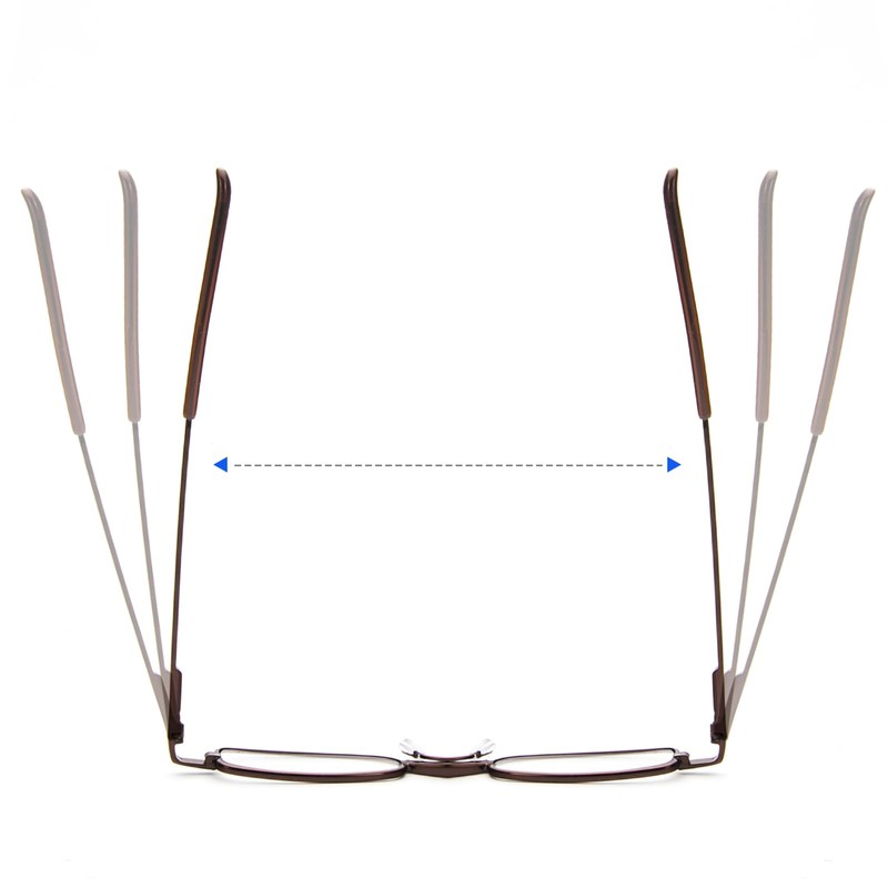 [REAVEE] 老眼鏡 ミニサイズフレーム メタル コンパクト ポケットに収納 軽量 男女兼用 おしゃれ ケース付き