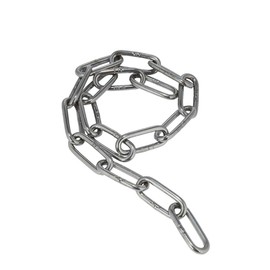 Tecklenborg Kegel GmbH Stainless Steel V4A Chain, 10.0 Metres, 2 mm Material Thickness, 31.25 kg Maximum Load, Long Links, Rustproof, Polished, Similar to DIN763