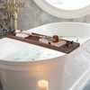 Hanobe Bathtub Tray Bath Caddy: Wood Tub Trays Table Extra
