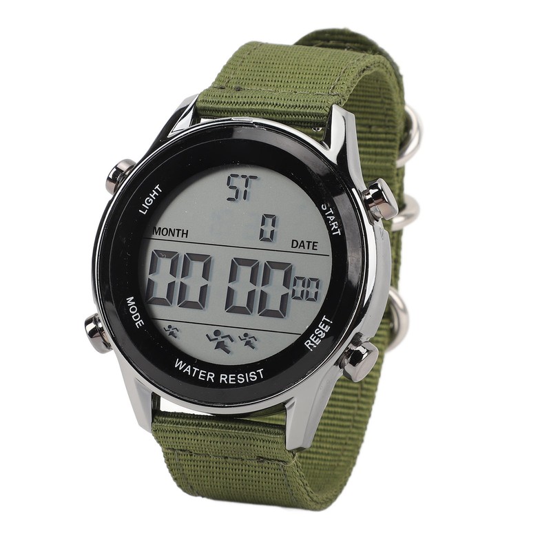 Men Digital Sports Watch Waterproof Alarm Countdown Dual Time Zone