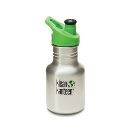 Klean Kanteen Water Bottle 355 ml Kid Classic with Sport Cap – Choice of Colours and Designs, with Name Engraving
