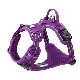 Dog Harness No Pull Adjustable Reflective Step-in Soft Nylon For Small Large Pet TLH56512(S, Purple)
