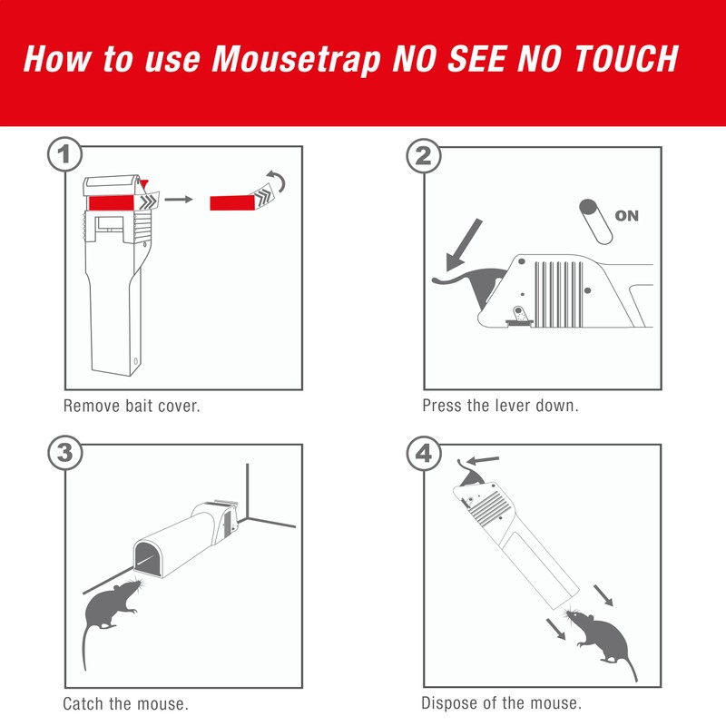 SWISSINNO Mouse Trap No See No Touch - Effective, Non-Contact