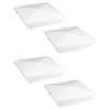 QWORK Vinyl Fence Post Cap, 4 Pack 4" x 4"