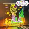 Led Note Board with Colors, Light Up Acrylic Message Board,