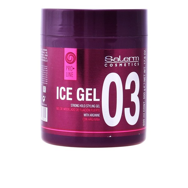 SALERM ICE GEL 03 Strong hold styling gel with Arginine (17.6 oz / 500ml)