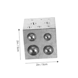 LALAFINA 18holes Doming Block Jewelry Processing Tool for DIY Metal Jewelry Making Compact Design for Bell Shaping and Custom Specifications High Hardness Dapping Block Accessory