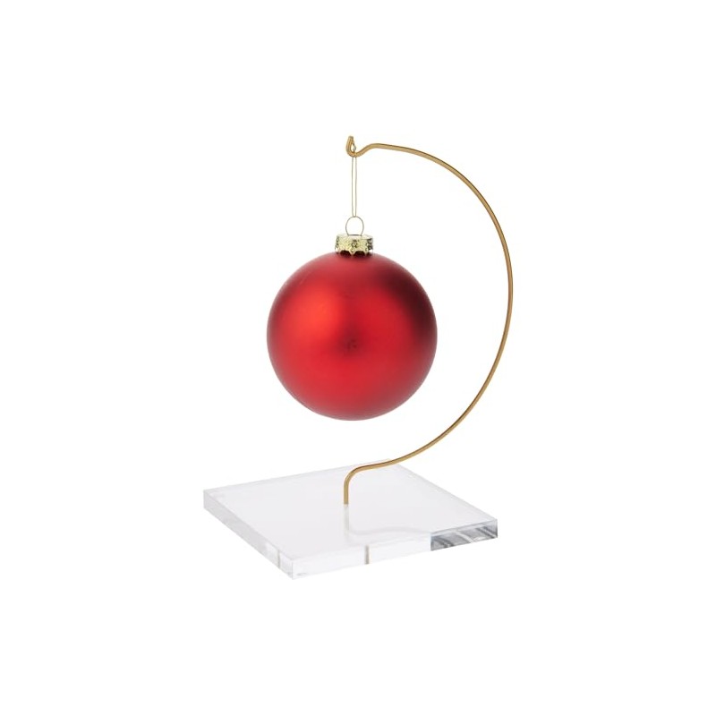 Plymor Wire Ornament Hanger Display with 4" Clear Acrylic Thick