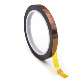 Misuyue Kapton Tape, 12 mm Heat-Resistant Tape, 0.08 mm Thick Polyimide Tape, 33 m High Temp Tape, Insulation Tape for 3D Printer Soldering, Sublimation, Electronic Circuit Boards