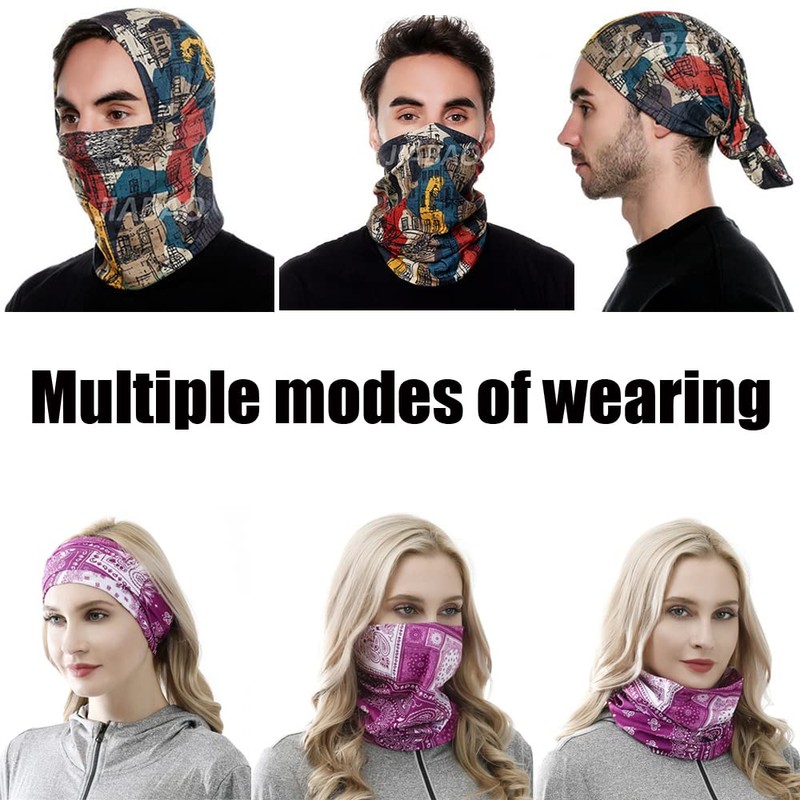 KINGREE KINREE 6PCS Outdoor Magic Scarf, Elastic Headbands, Headscarves, Headwear,